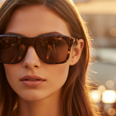 Gucci Square Sunglasses Tortoiseshell with Gold Logo