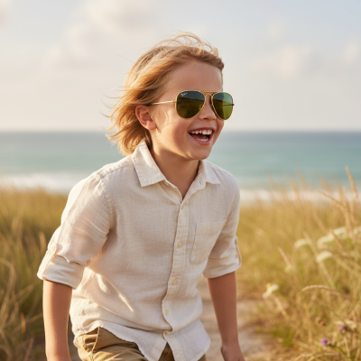Ray-Ban Aviator Kids Gold/Green