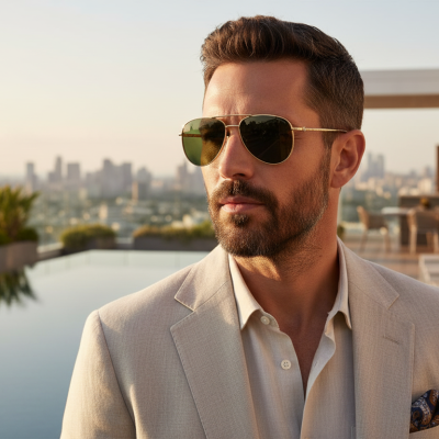 Montblanc MB0311S 002 – Gold Aviator Sunglasses