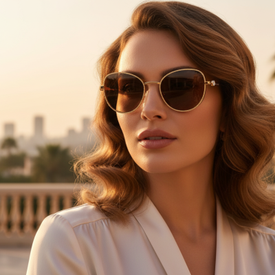 Swarovski SK7032 Women's Sunglasses – Gold / Brown (Cat-Eye)